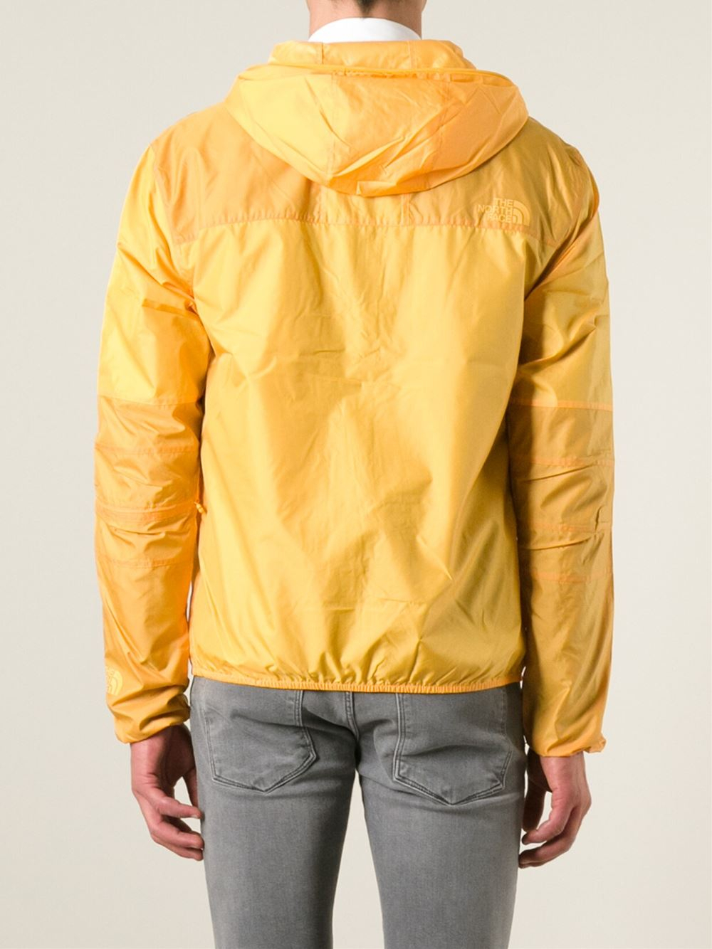 The North Face Hooded Windbreaker Jacket in Yellow & Orange (Yellow