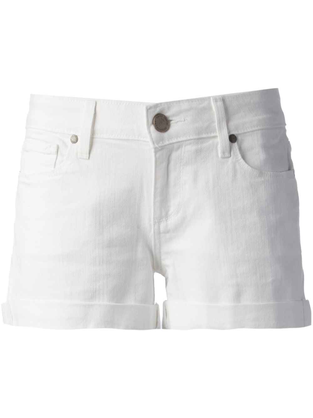 paige white denim shorts