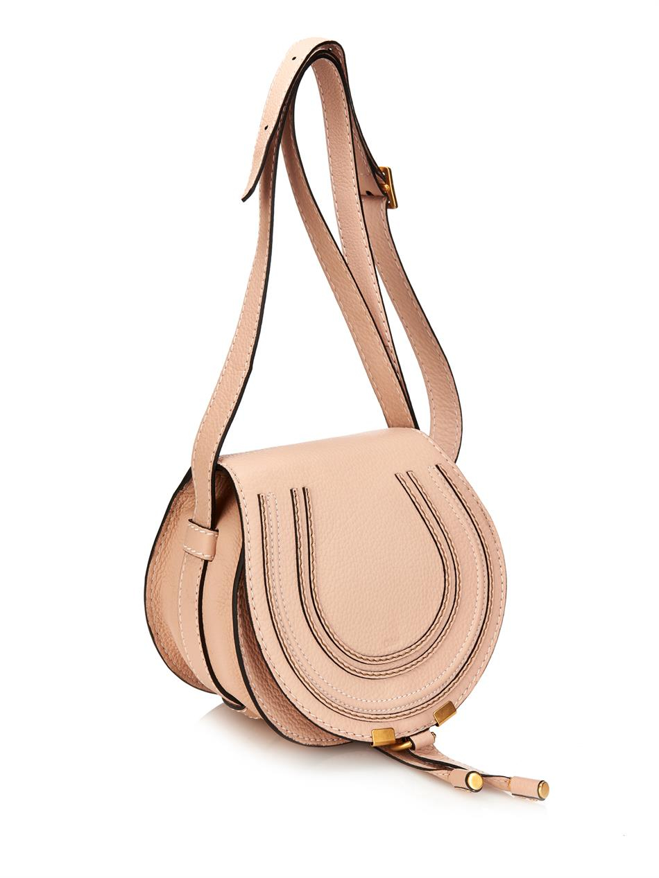 Chlo Marcie Mini Leather Cross-Body Bag in Pink | Lyst  