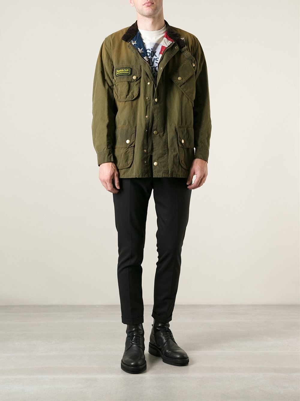Barbour 'Washington' Waxed Jacket in Green for Men - Lyst