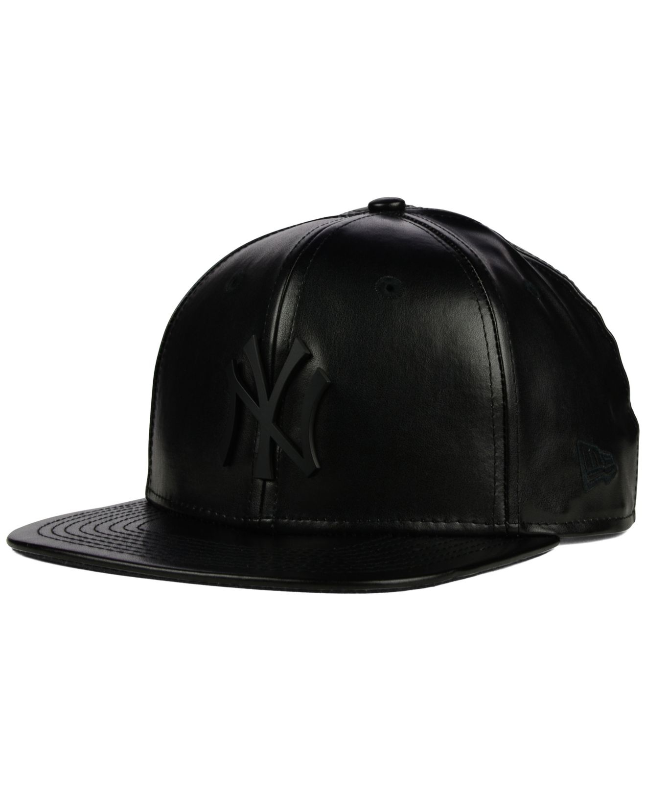 Plakken Spanje rechtop KTZ New York Yankees Faux Leather 9fifty Strapback Cap in Black for Men |  Lyst