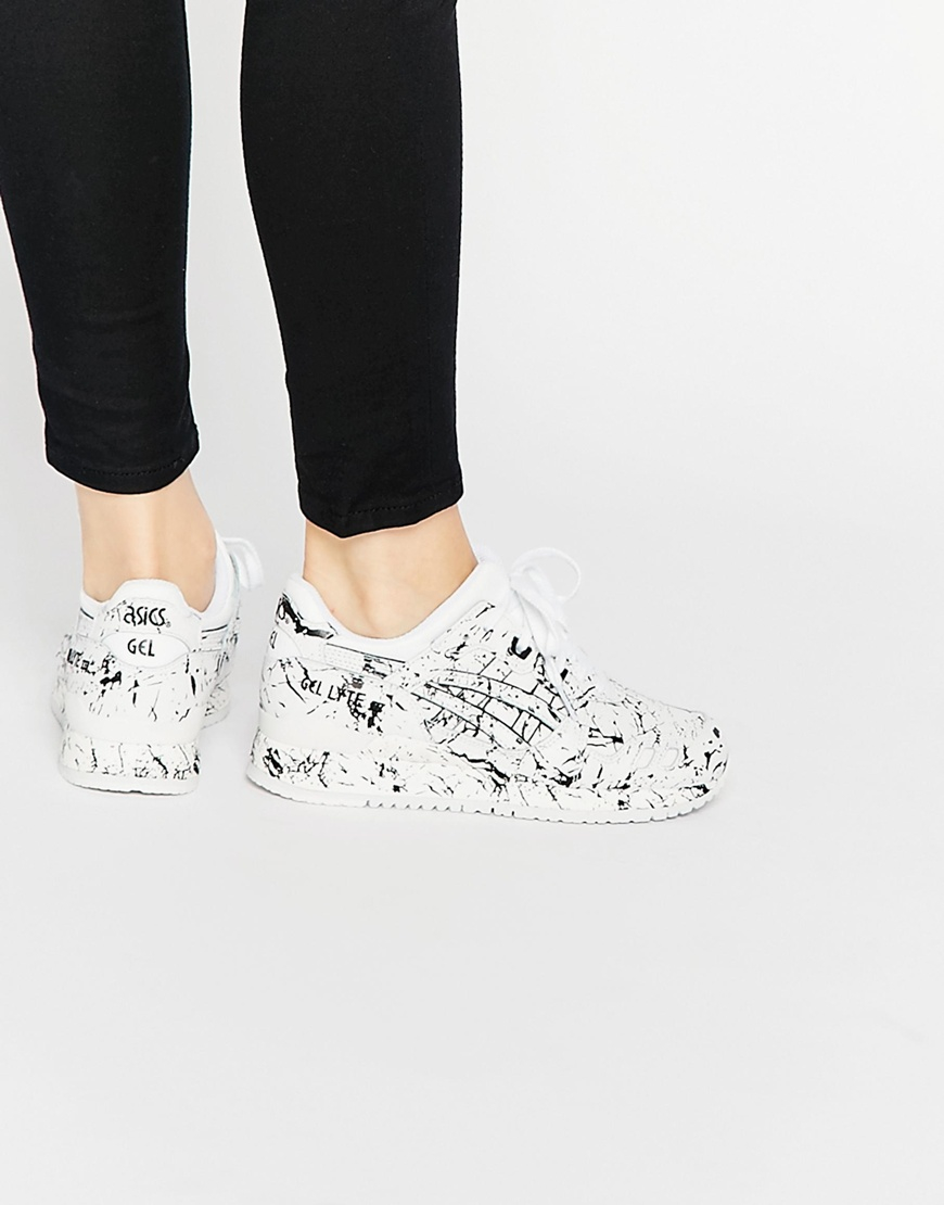 Asics Lyte Paint Trainers in Black | Lyst