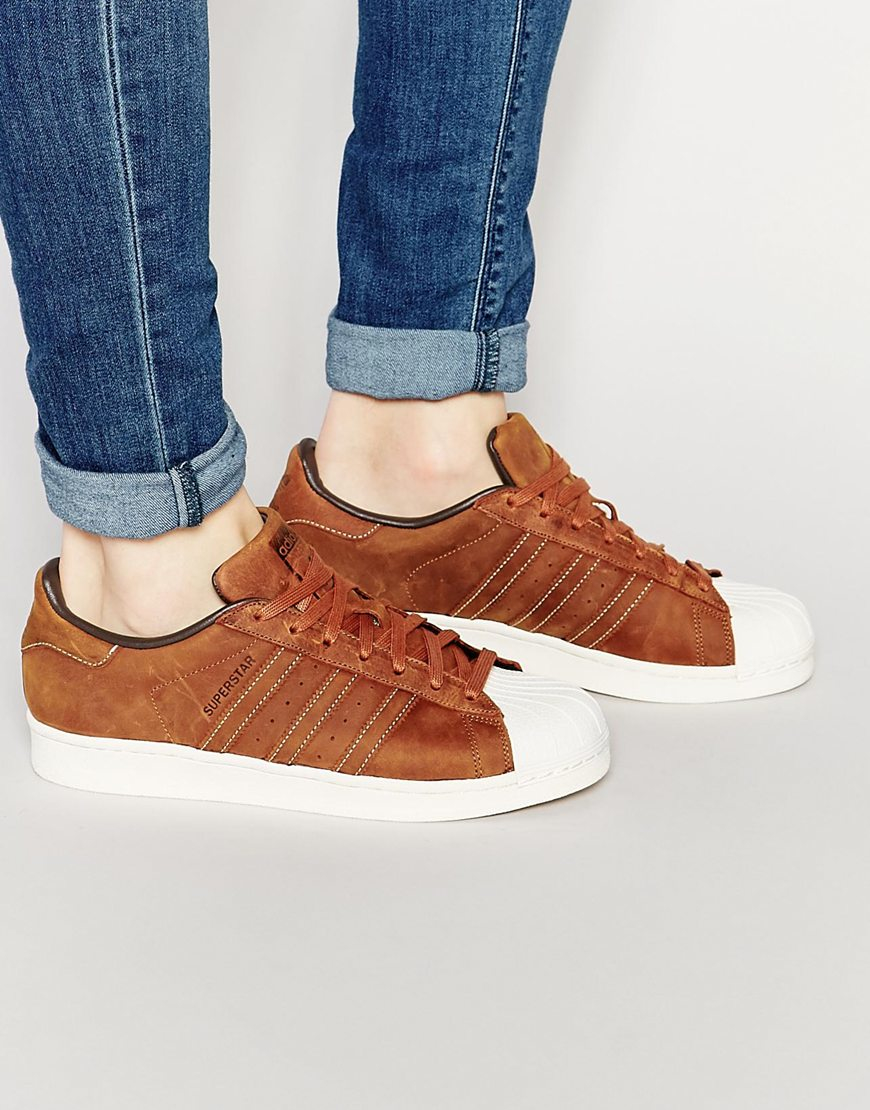 adidas Originals Superstar Waxed Leather Trainers S79471 in Brown for Men -  Lyst