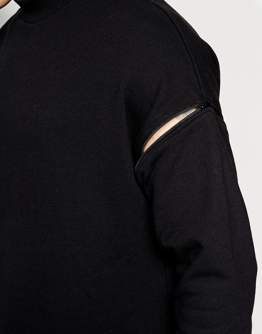 ASOS Oversized Sweatshirt With Zip Off 