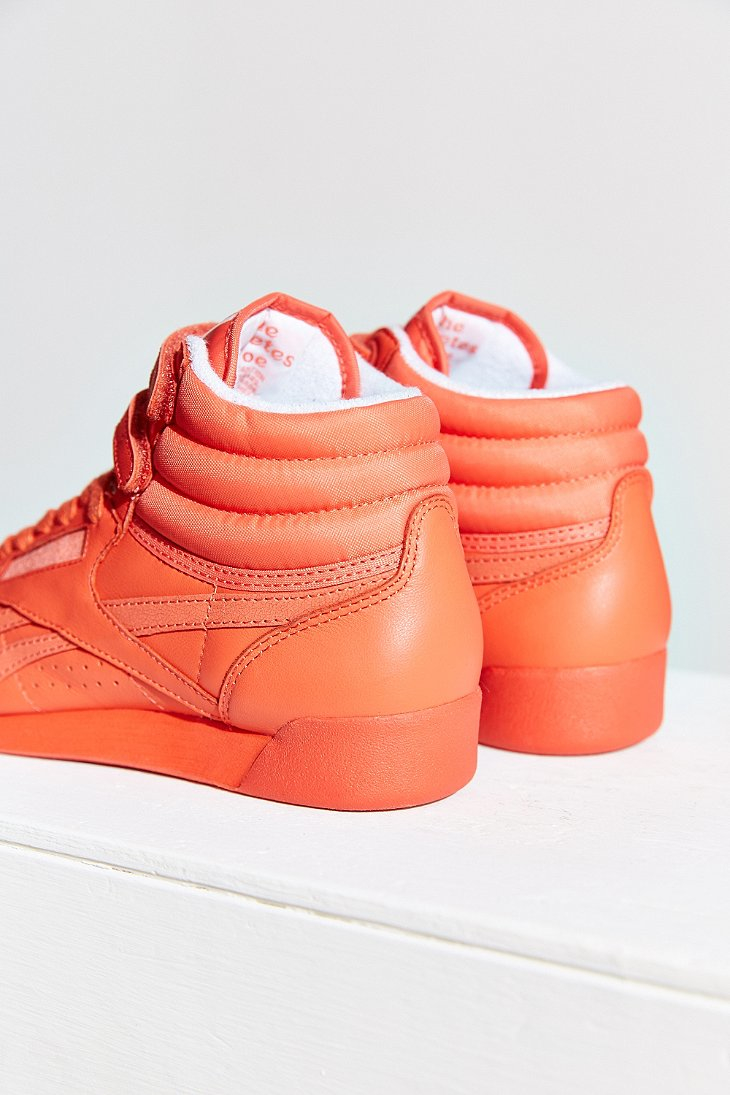 Reebok Freestyle Hi Spirit Sneaker in Red (Orange) | Lyst