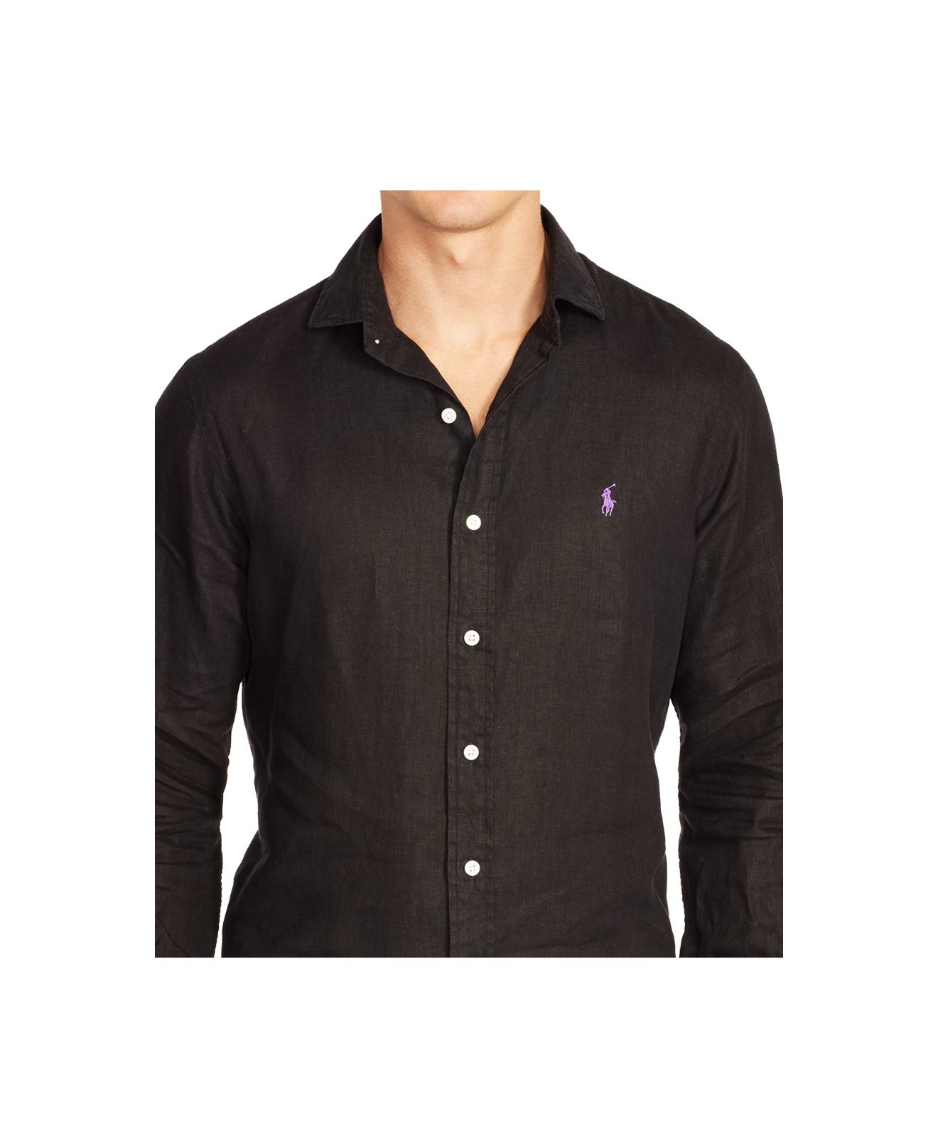 Polo Ralph Lauren Men's Linen Estate Shirt in Black for Men | Lyst