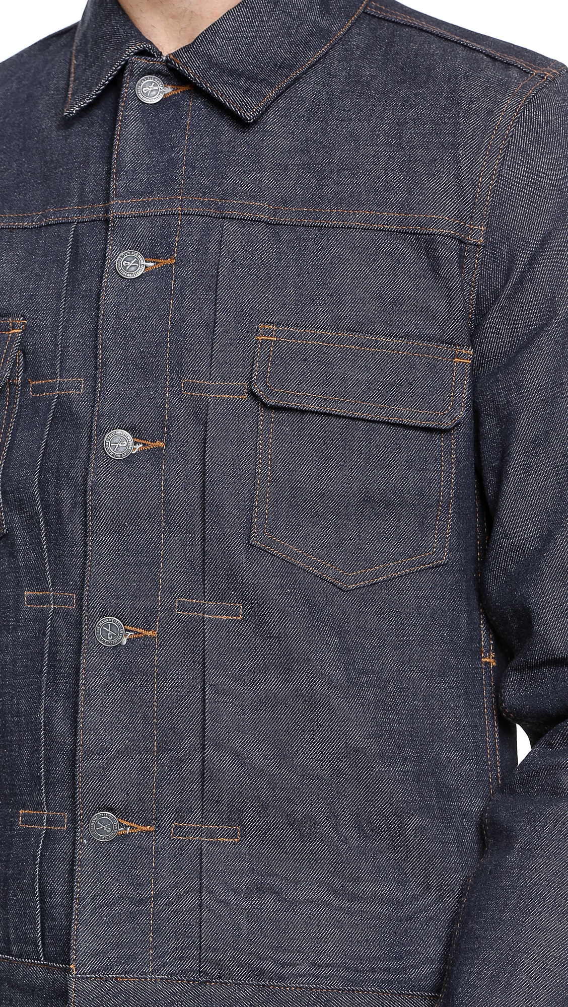 A.p.c. Raw Denim Work Jacket in Blue for Men (Indigo) | Lyst