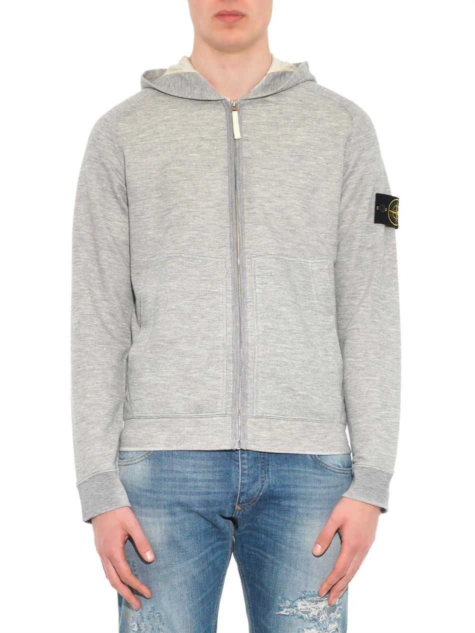 stone island grey zip up