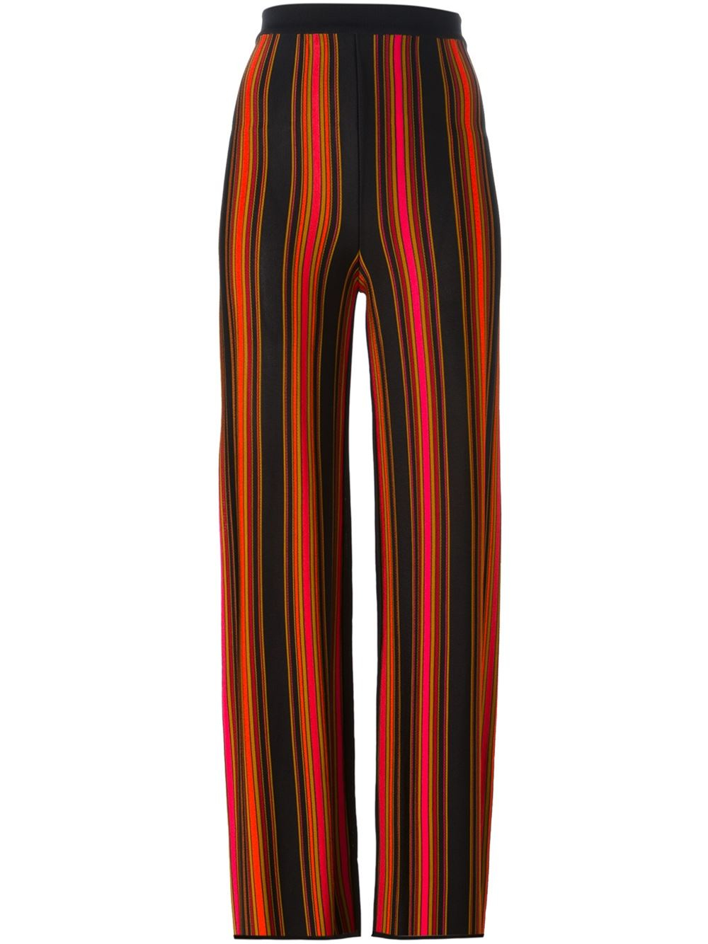 red black striped trousers