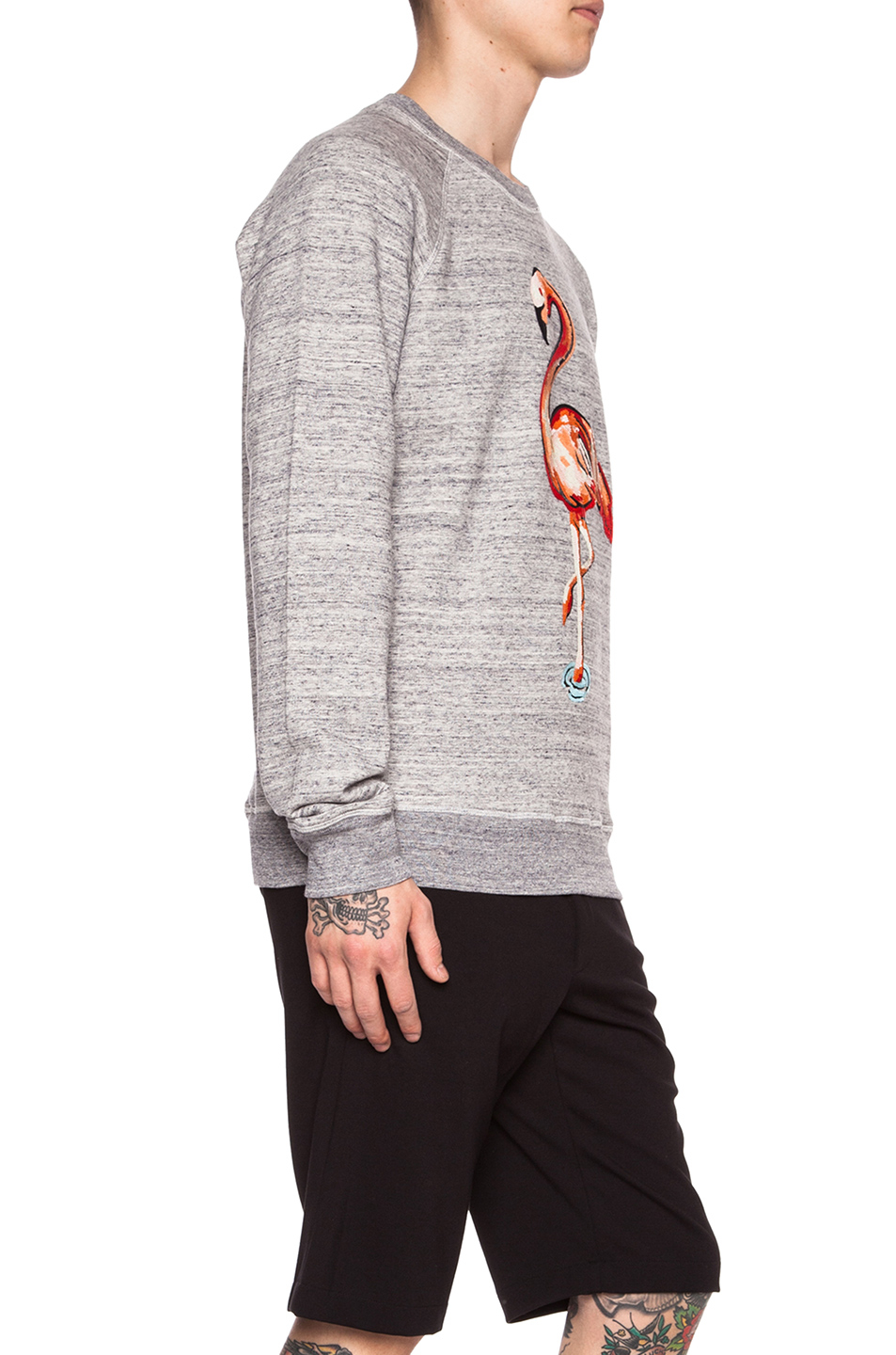 Marc jacobs X Basel Flamingo Cotton Sweatshirt in Gray | Lyst