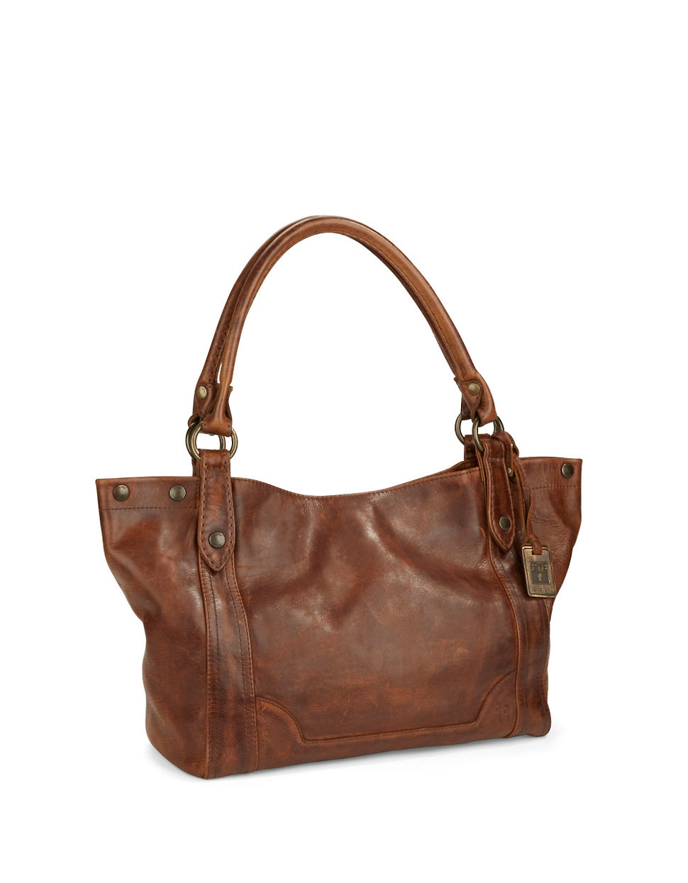 Frye Melissa Leather Shoulder Bag in Brown (Dark Brown) Lyst