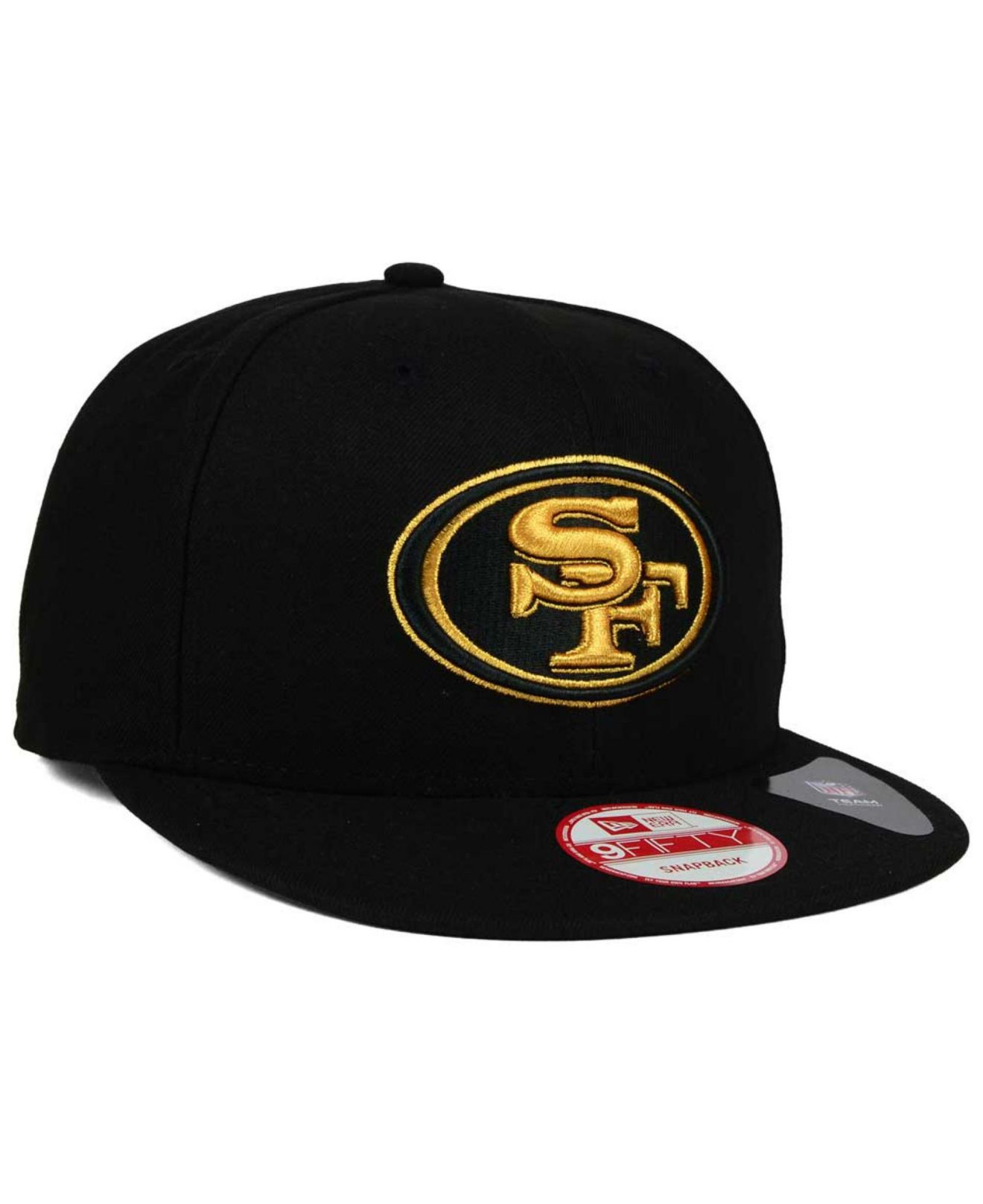 Ktz Wool San Francisco 49ers Metallic Gold 9fifty Snapback Cap In Black For Men Lyst