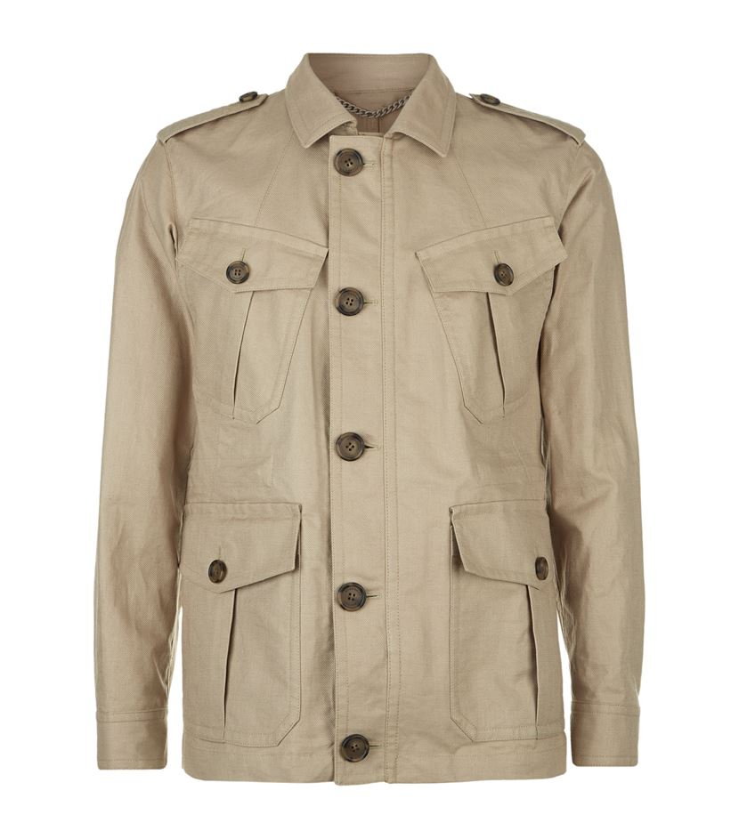Mens linen field jacket Clearance