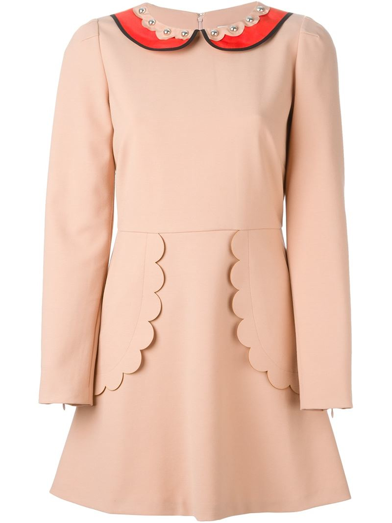 red valentino collar dress