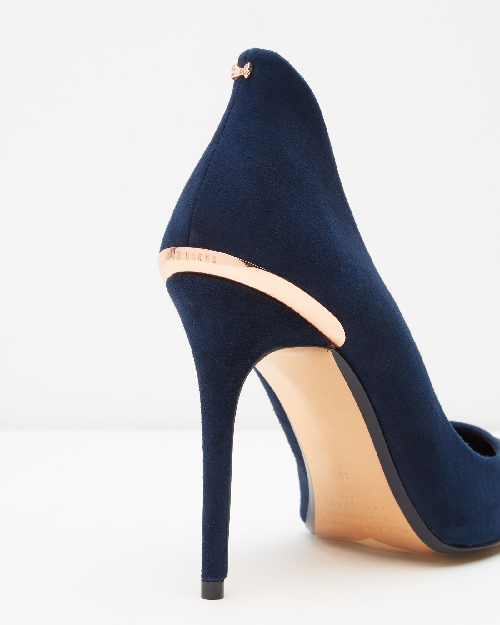 Ted Baker Pointed Leather Court Shoes in Blue | Lyst