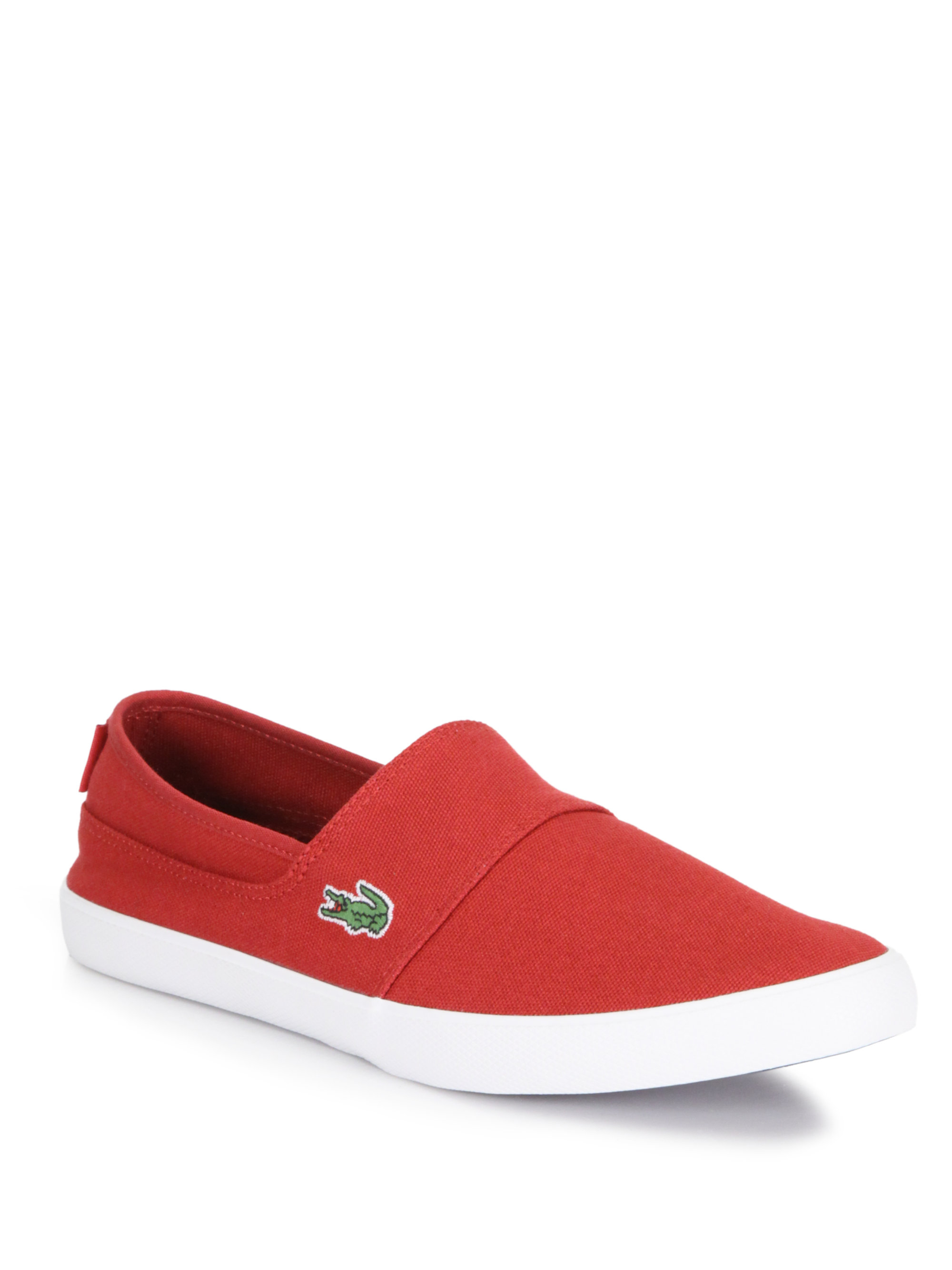 Lyst - Lacoste Maurice Slip-On Sneakers in Red for Men