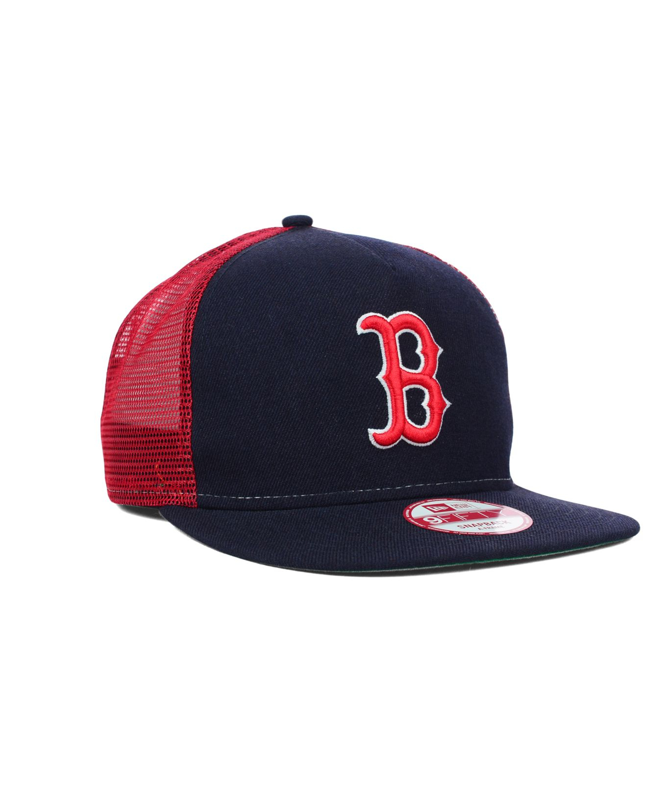 KTZ Boston Red Sox Trucker A-frame 9fifty Snapback Cap in Navy (Blue ...