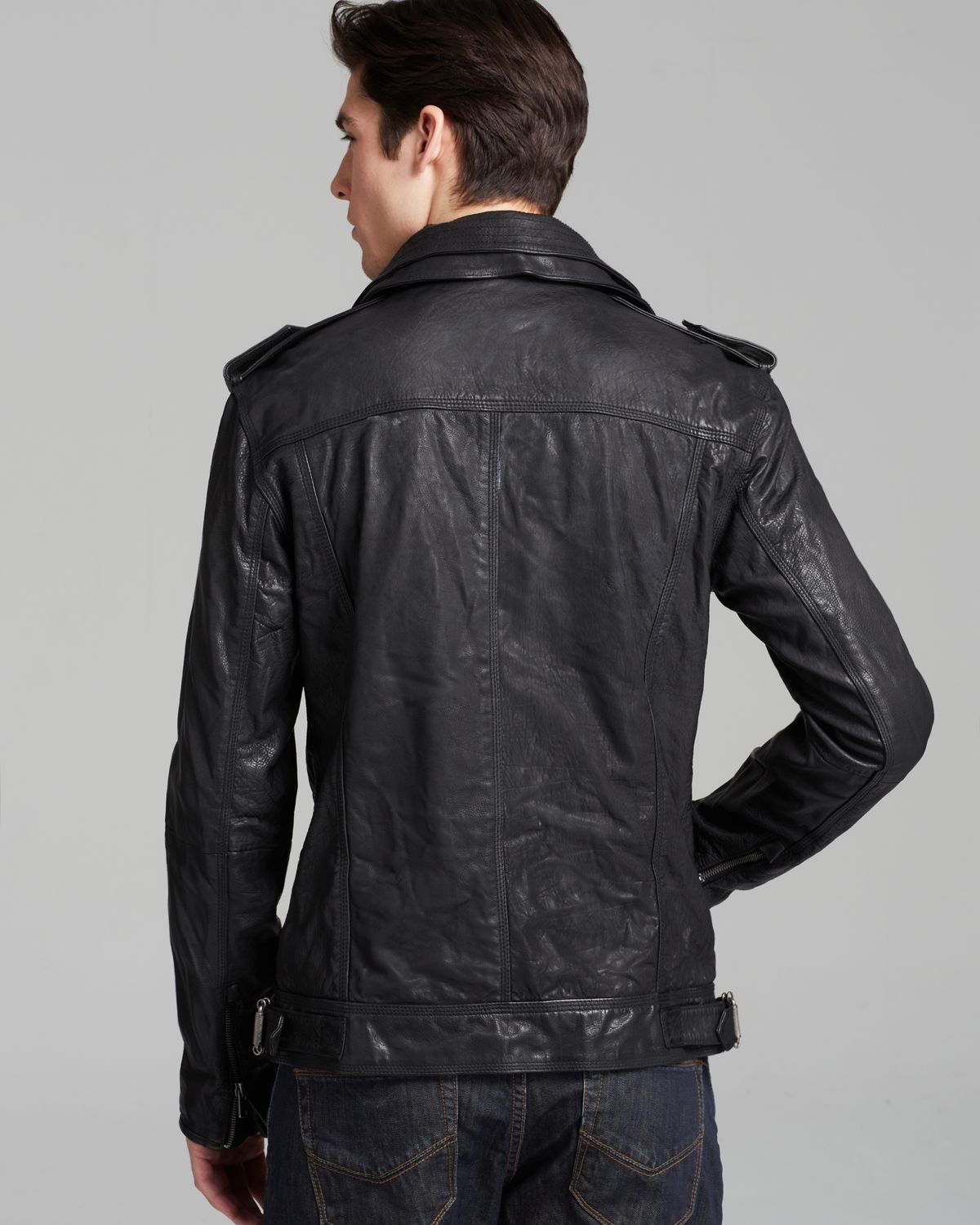 Superdry Ryan Leather Jacket in Black for Men - Lyst