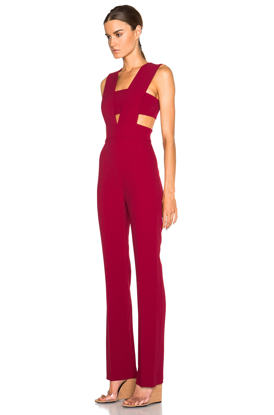 cushnie red jumpsuit