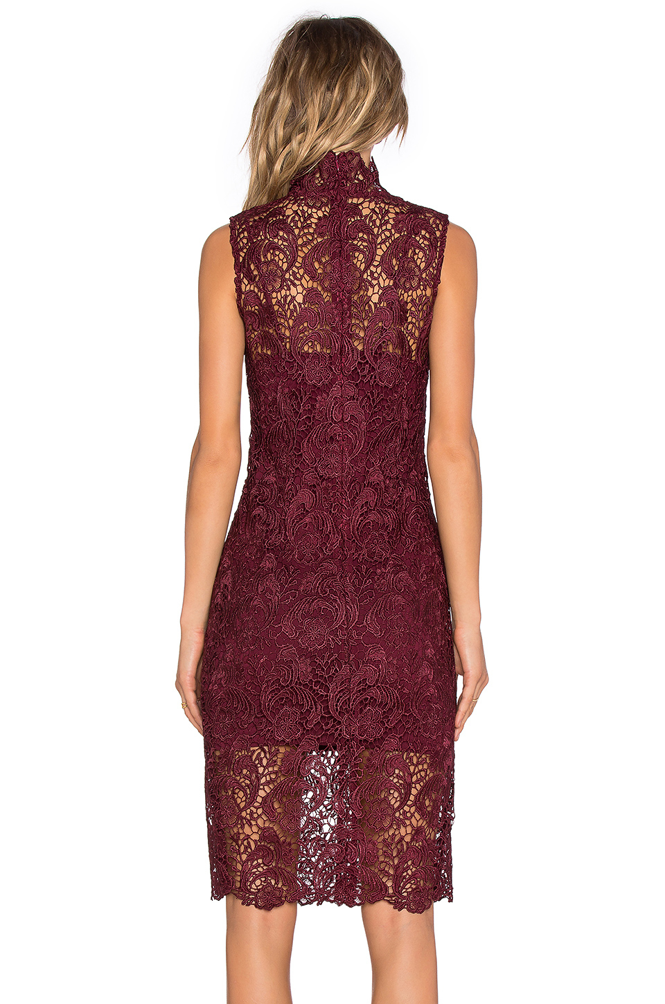 purple high neck dress