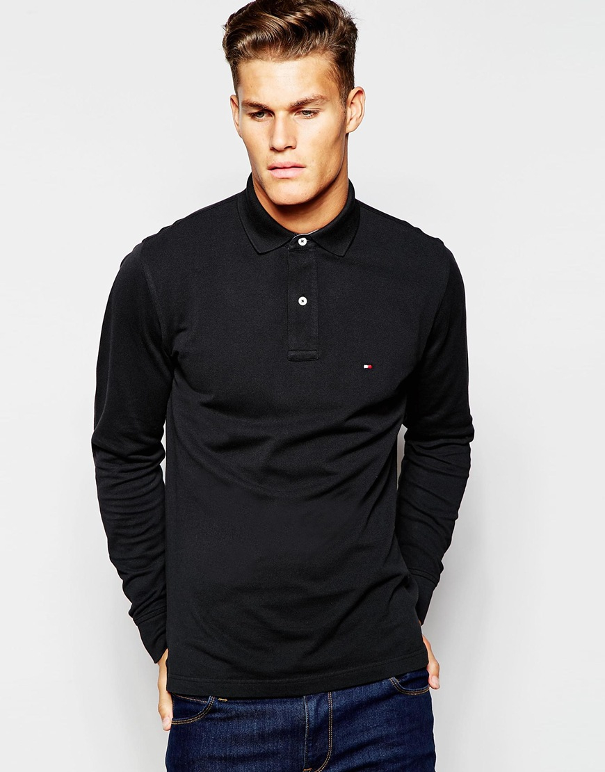 tommy hilfiger long sleeve black