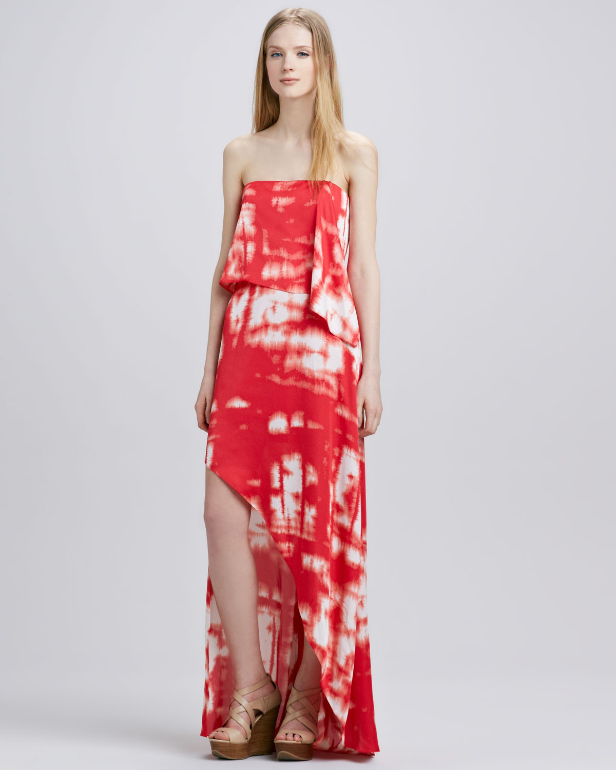 red tie dye dress