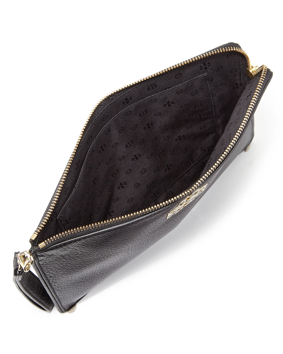 Tory burch Britten Large Zip Pouch Bag in Black Lyst