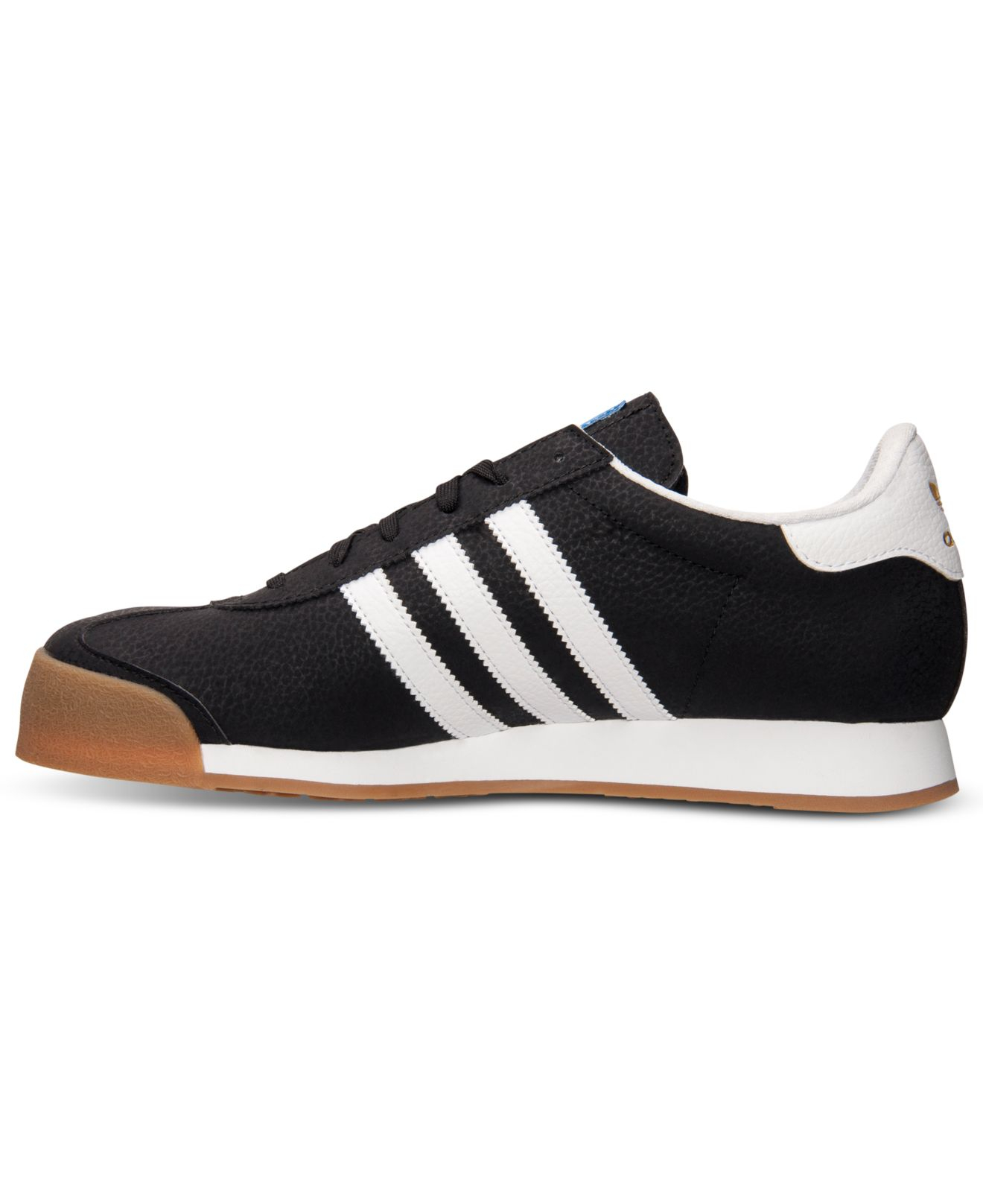 adidas Leather Men's Samoa Casual Sneakers From Finish Line in Black ...