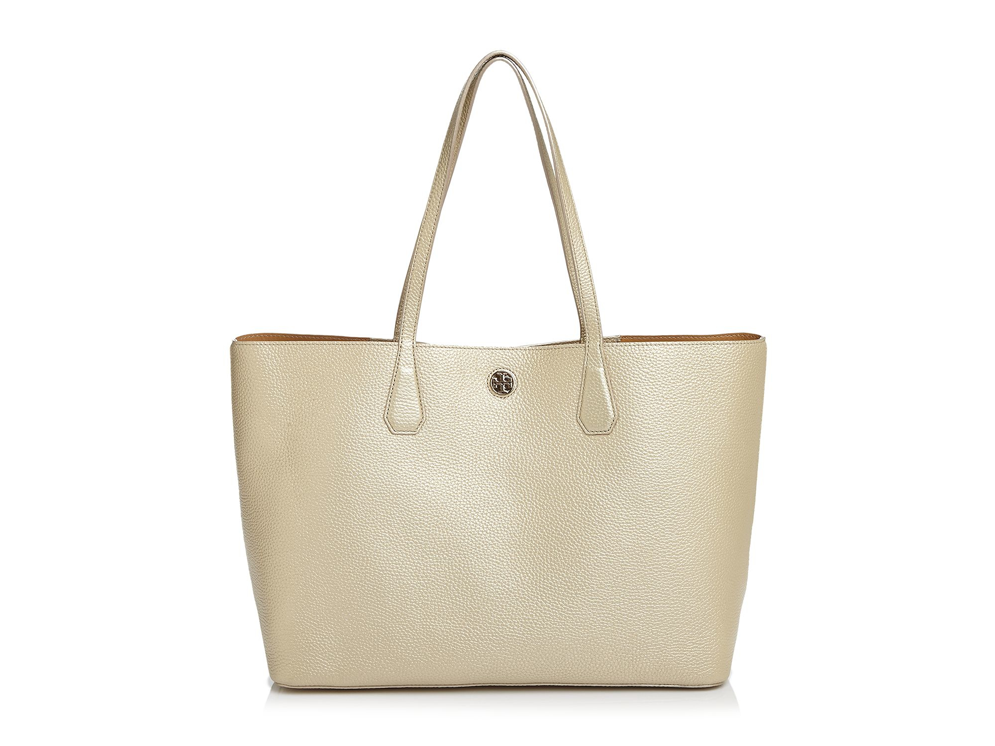 Lyst Tory Burch Metallic Perry Tote In Gallery