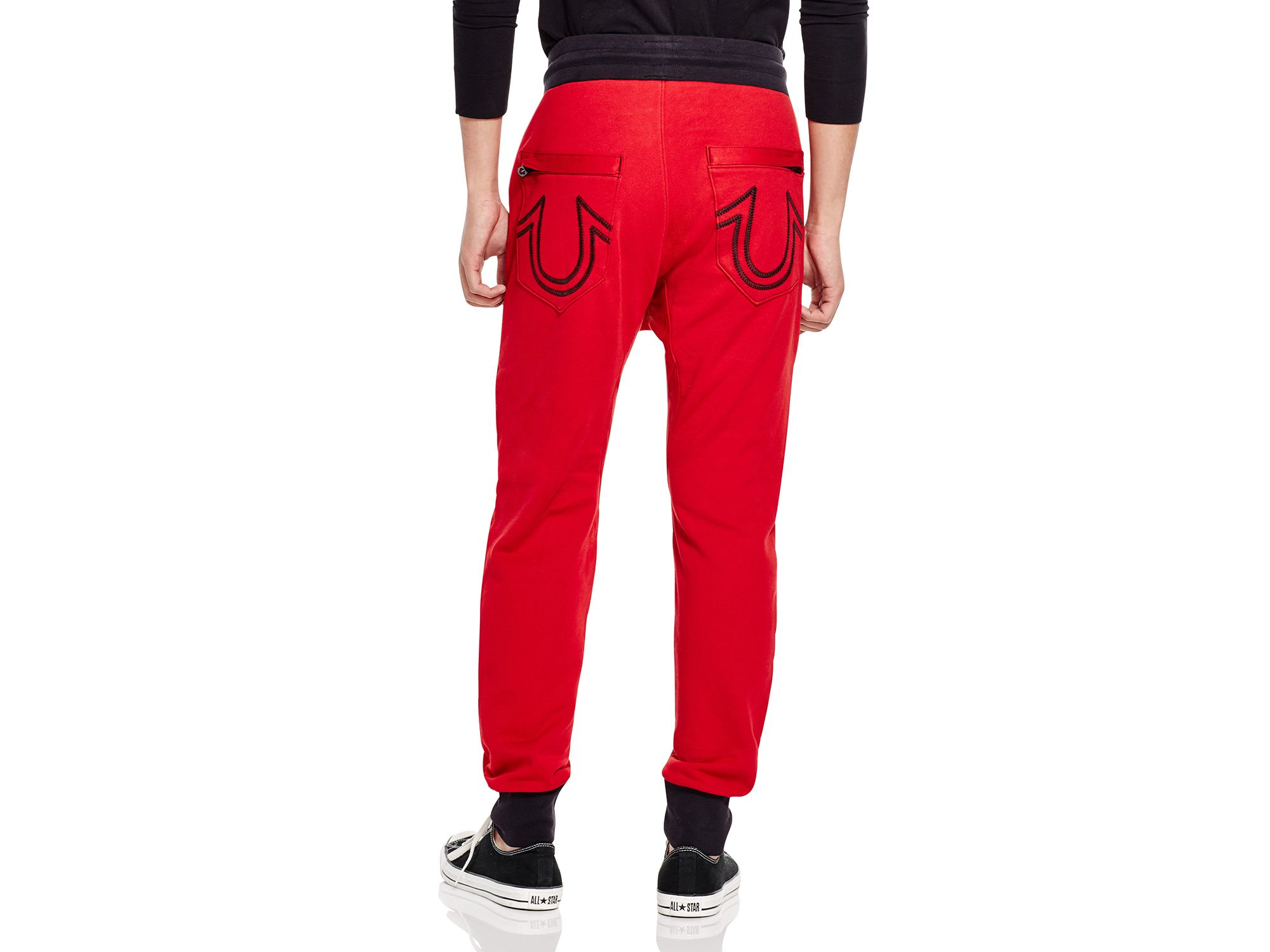 red true religion sweatpants