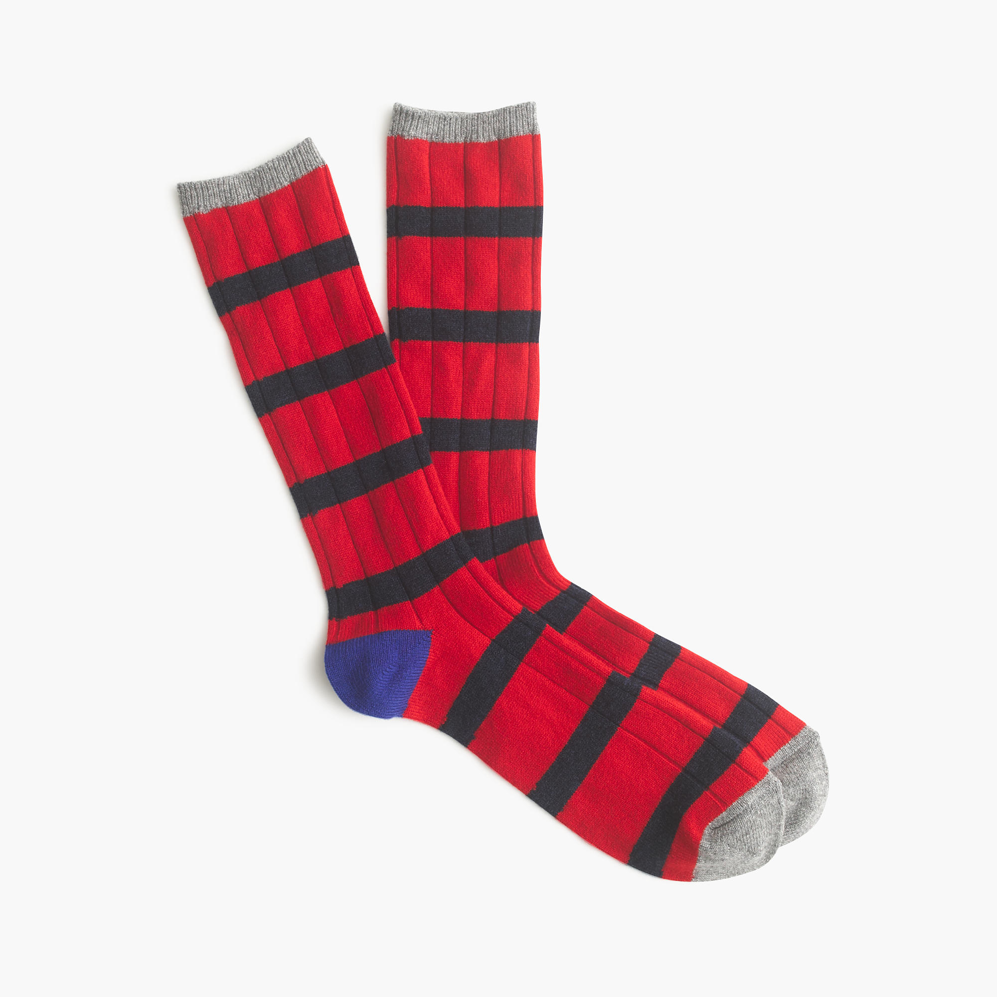 Lyst J.Crew Cashmere Navalstriped Socks in Blue for Men