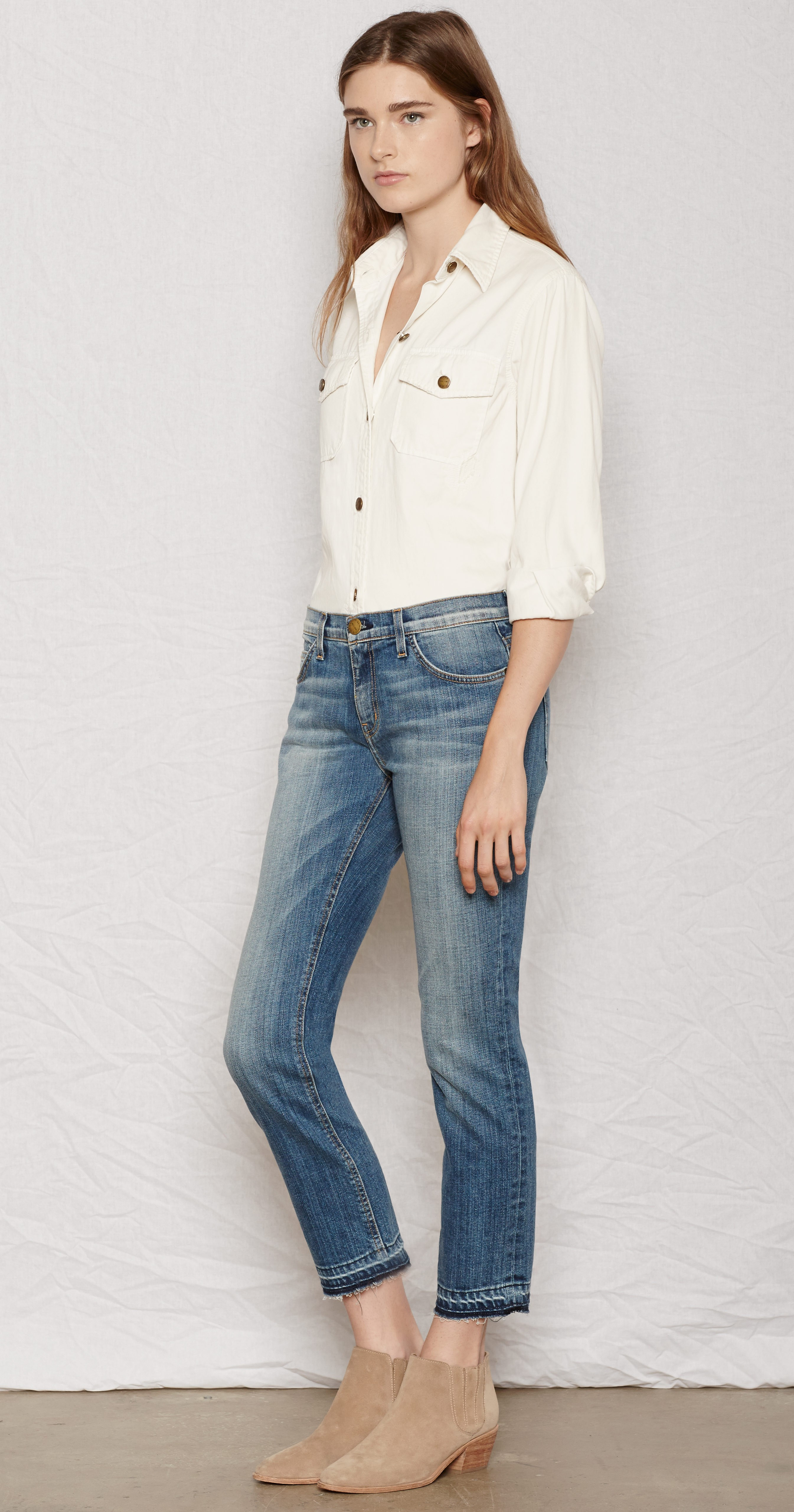 current elliott cropped straight jeans