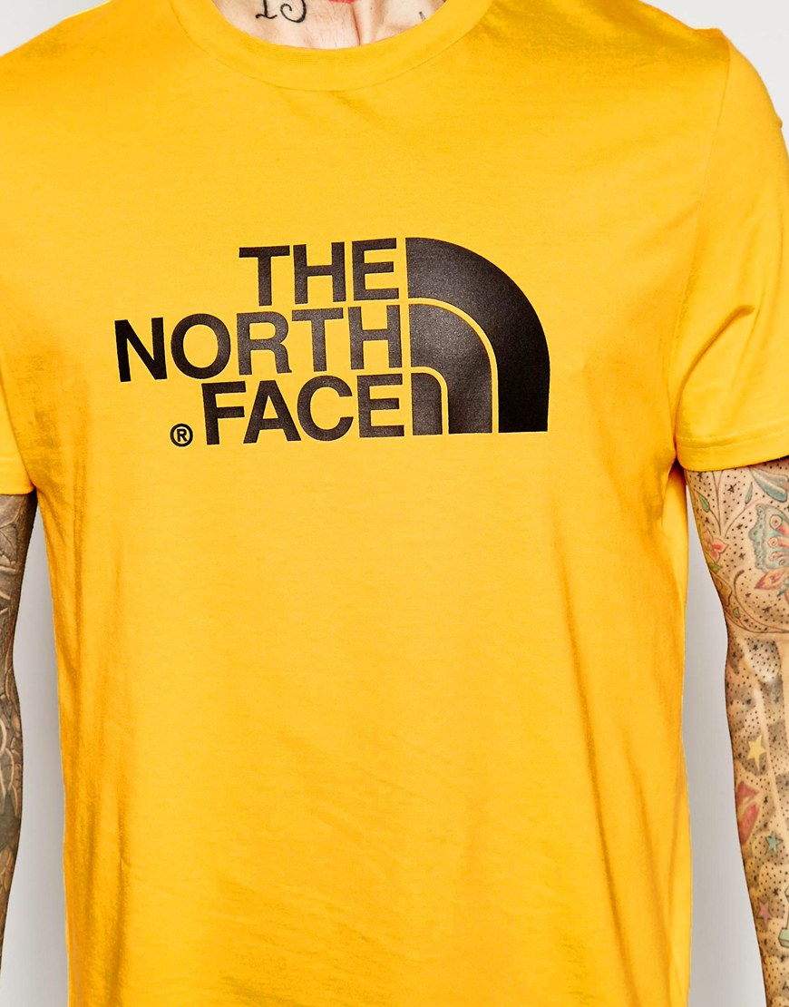 The North Face T-Shirt With Logo Print in Yellow for Men | Lyst