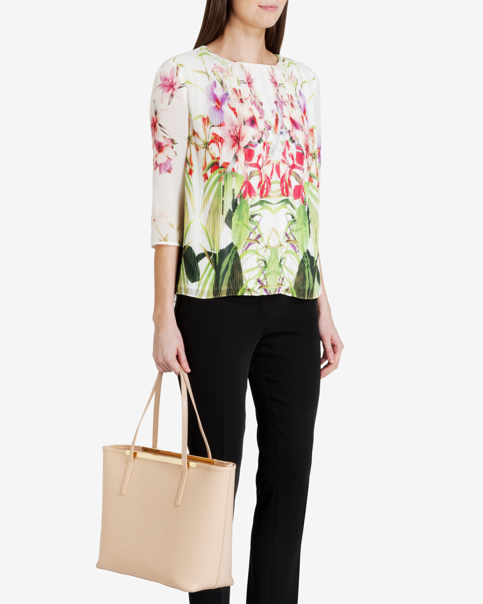 Ted Baker Leather Shopper Bag in Taupe (Natural) - Lyst Ted Baker Leather Shopper Bag in Taupe (Natural) - Lyst