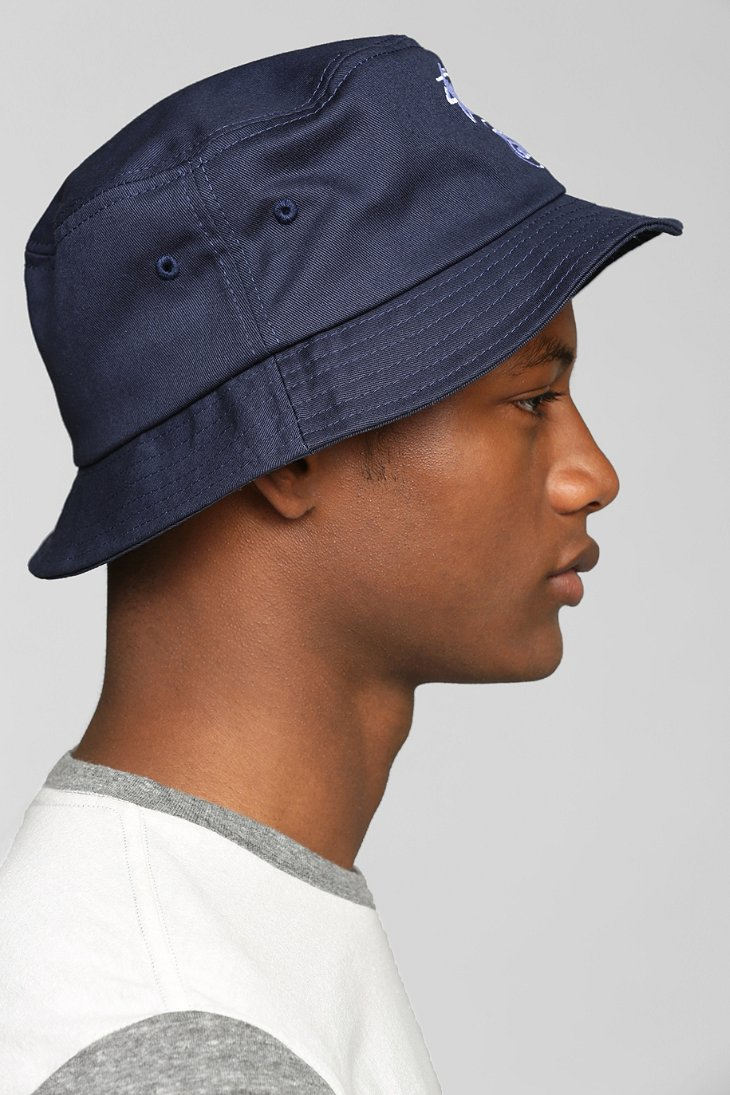 stussy bucket hat blue