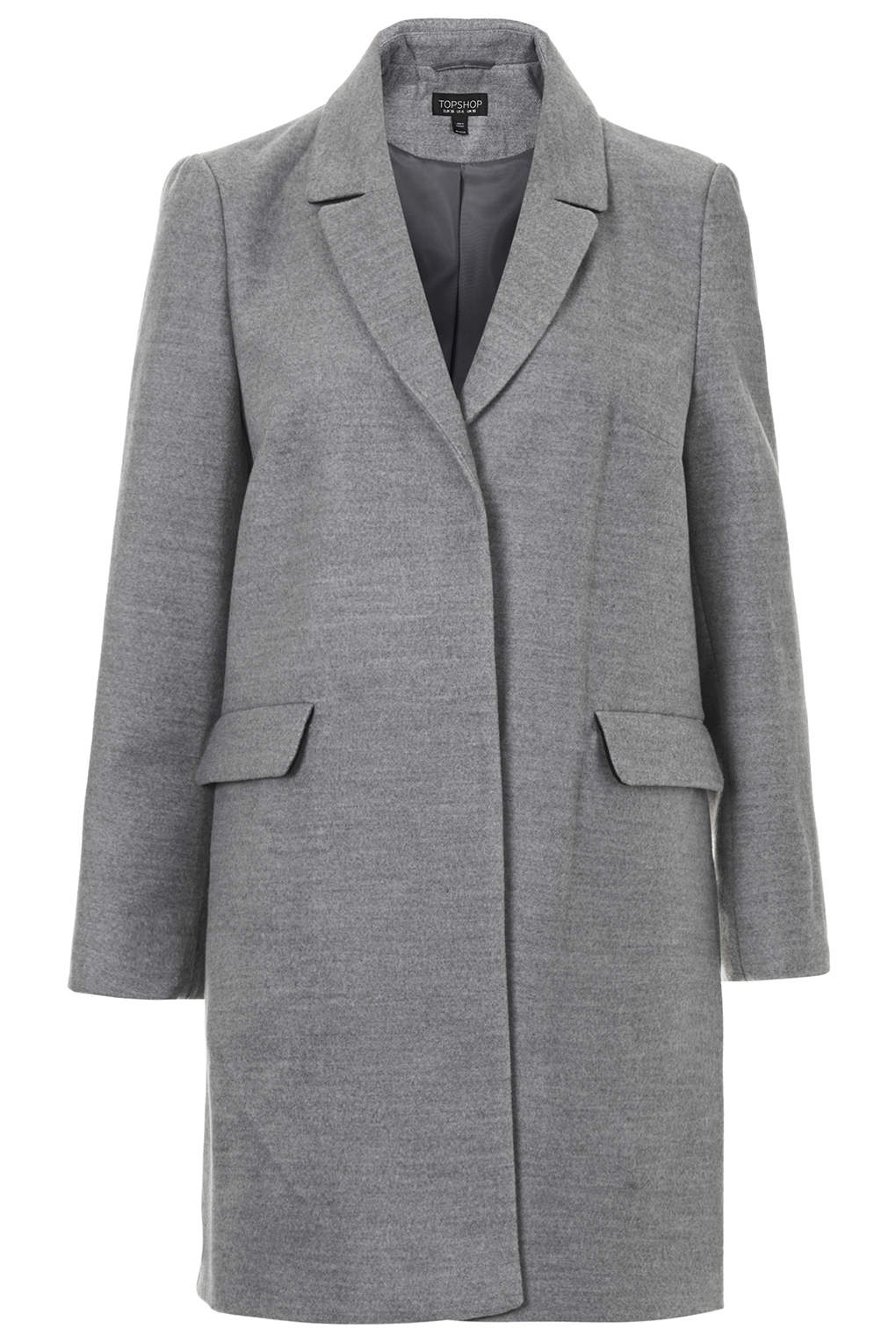 Slim Pocket Detail Coat in Gray (GREY) Lyst