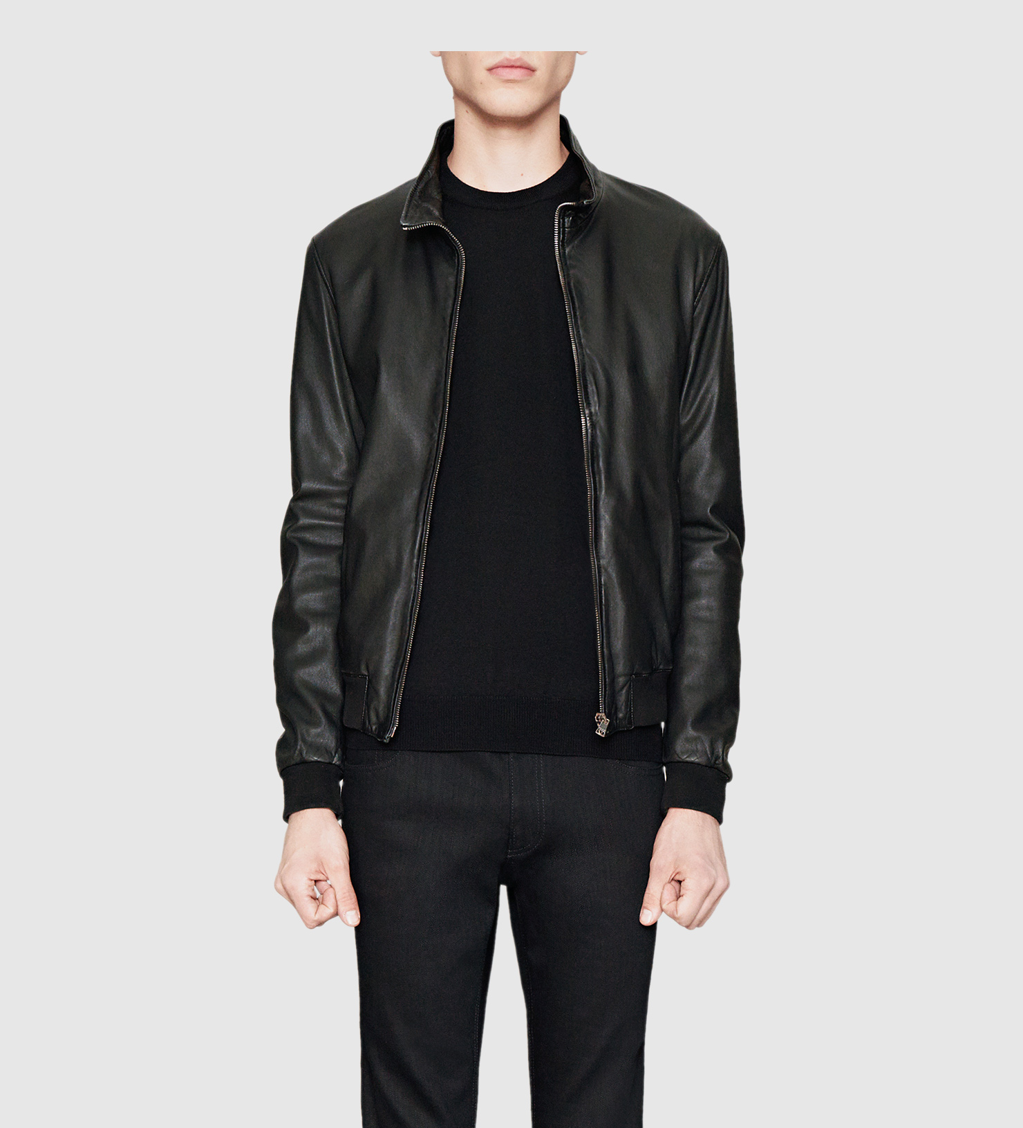 gucci black leather jacket