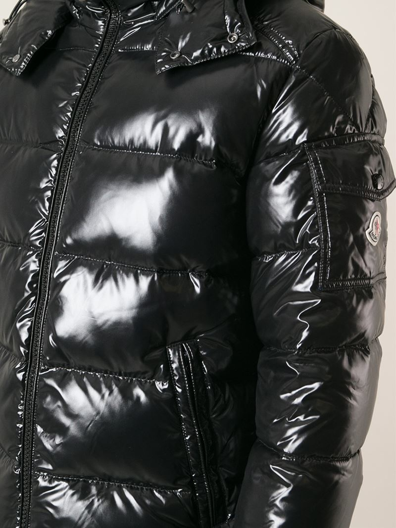 Moncler 'maya' Lacquered Jacket in Black for Men - Lyst