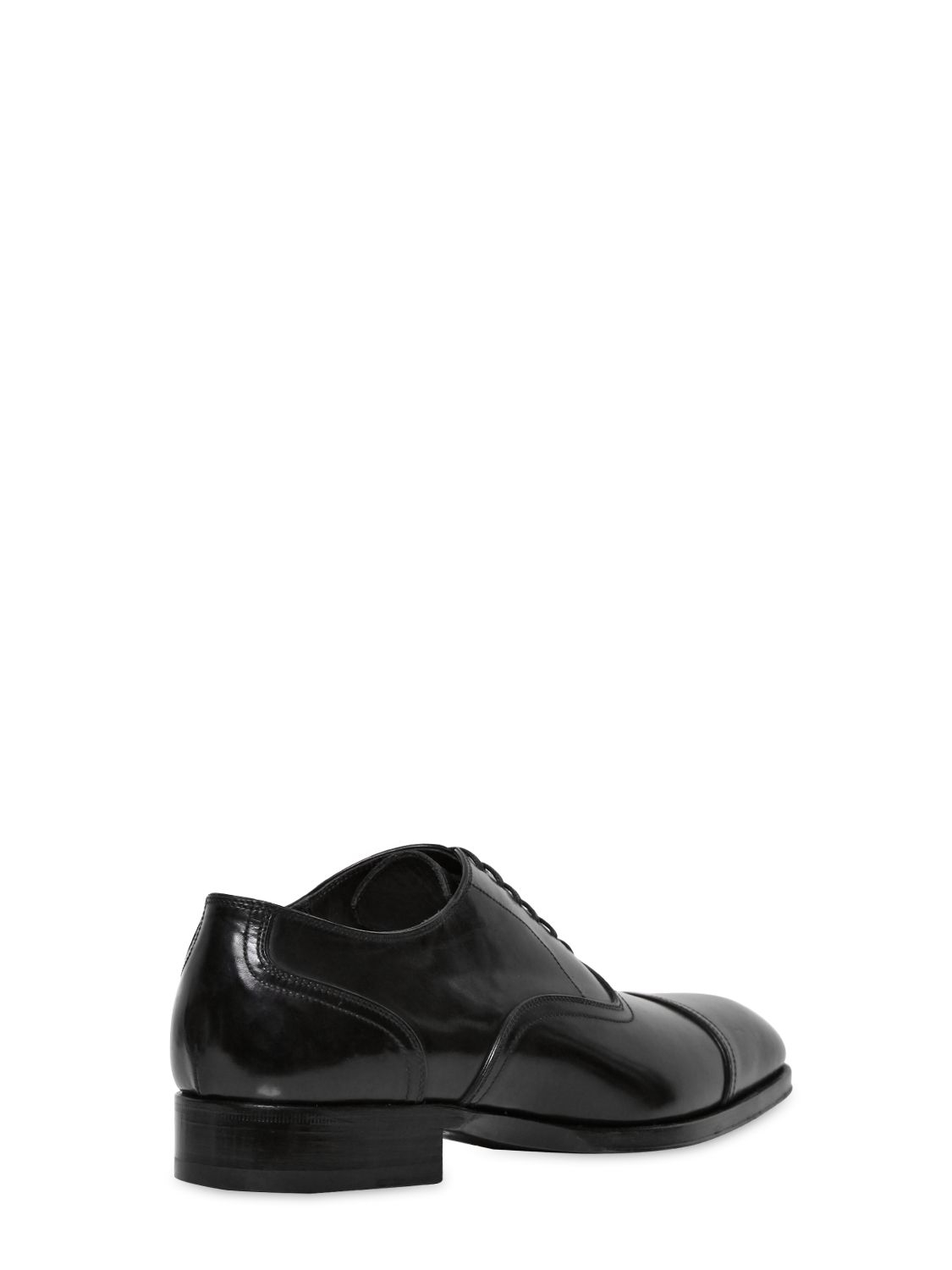 Lyst - Max Verre Brushed Calfskin Oxford Lace Up Shoes in Black for Men