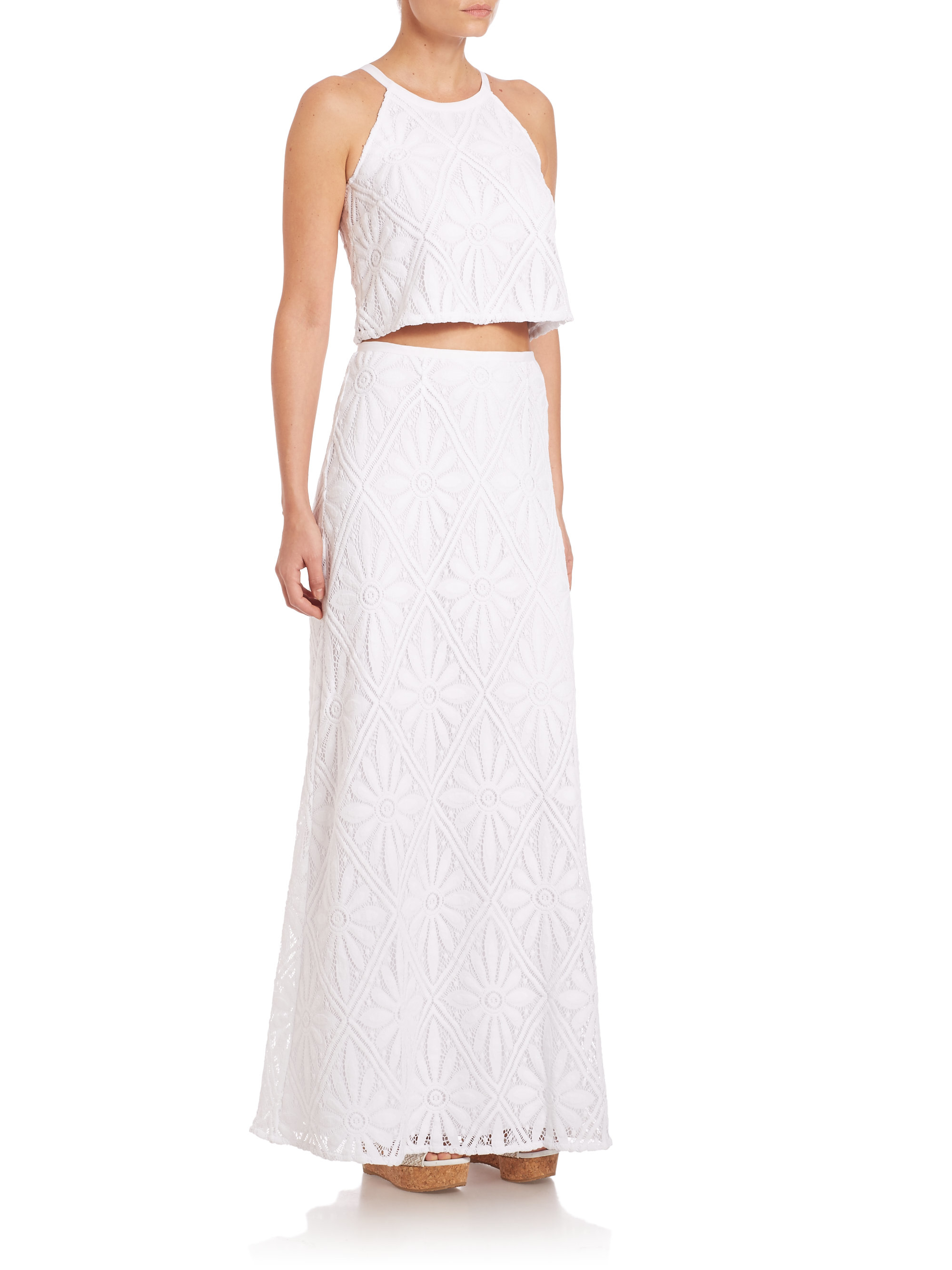 lilly pulitzer two lace top maxi skirt set lilly pulitzer two lace top maxi skirt set