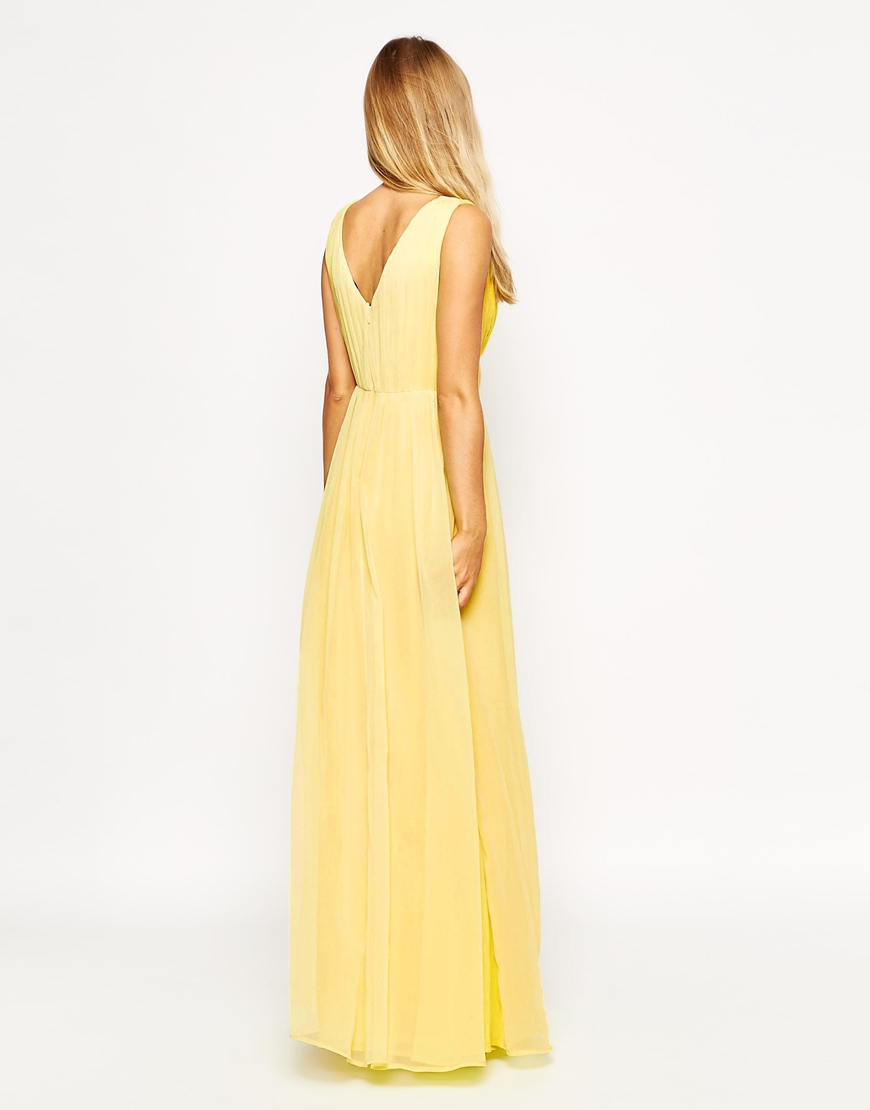 lemon maxi dress