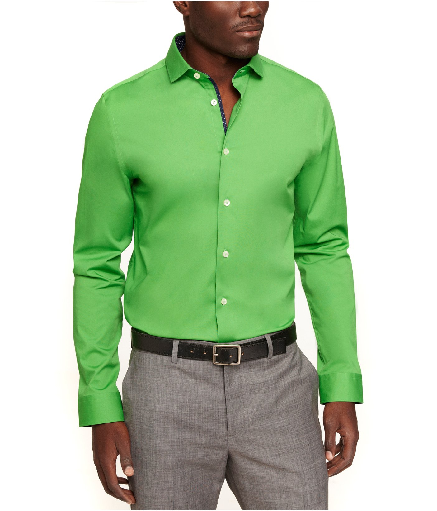 Express Fitted 1mx Shirt Dot Trim in ...
