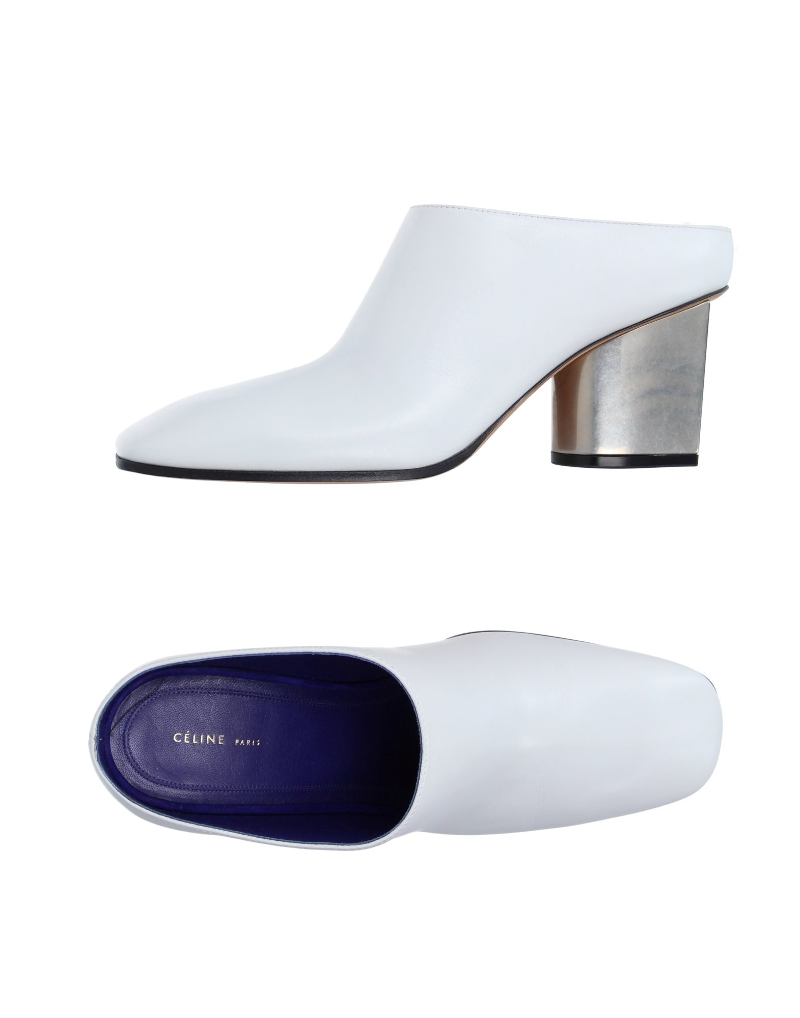 celine white mules