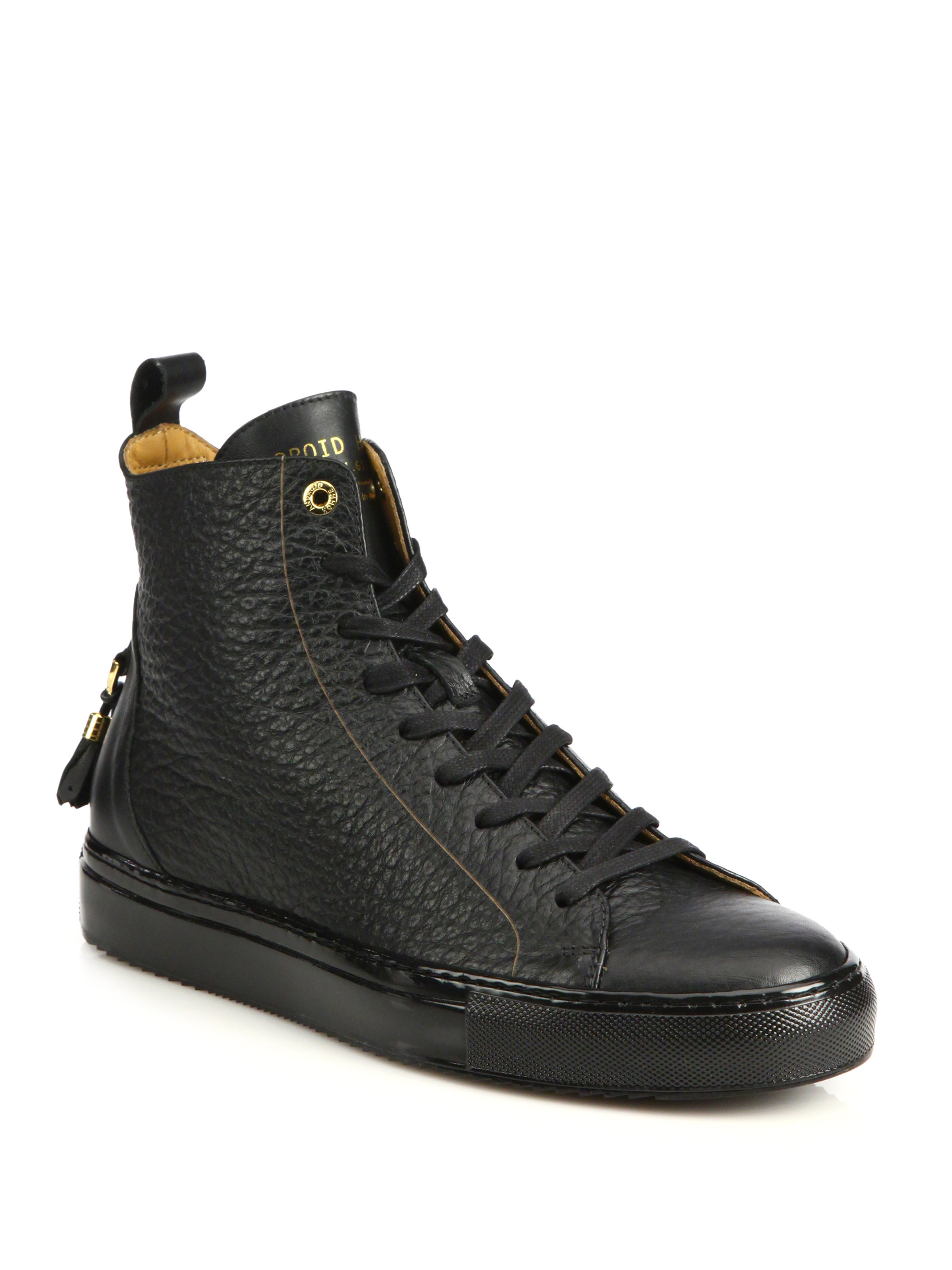 Android Homme Alfa High-top Leather Sneakers in Black for Men - Lyst