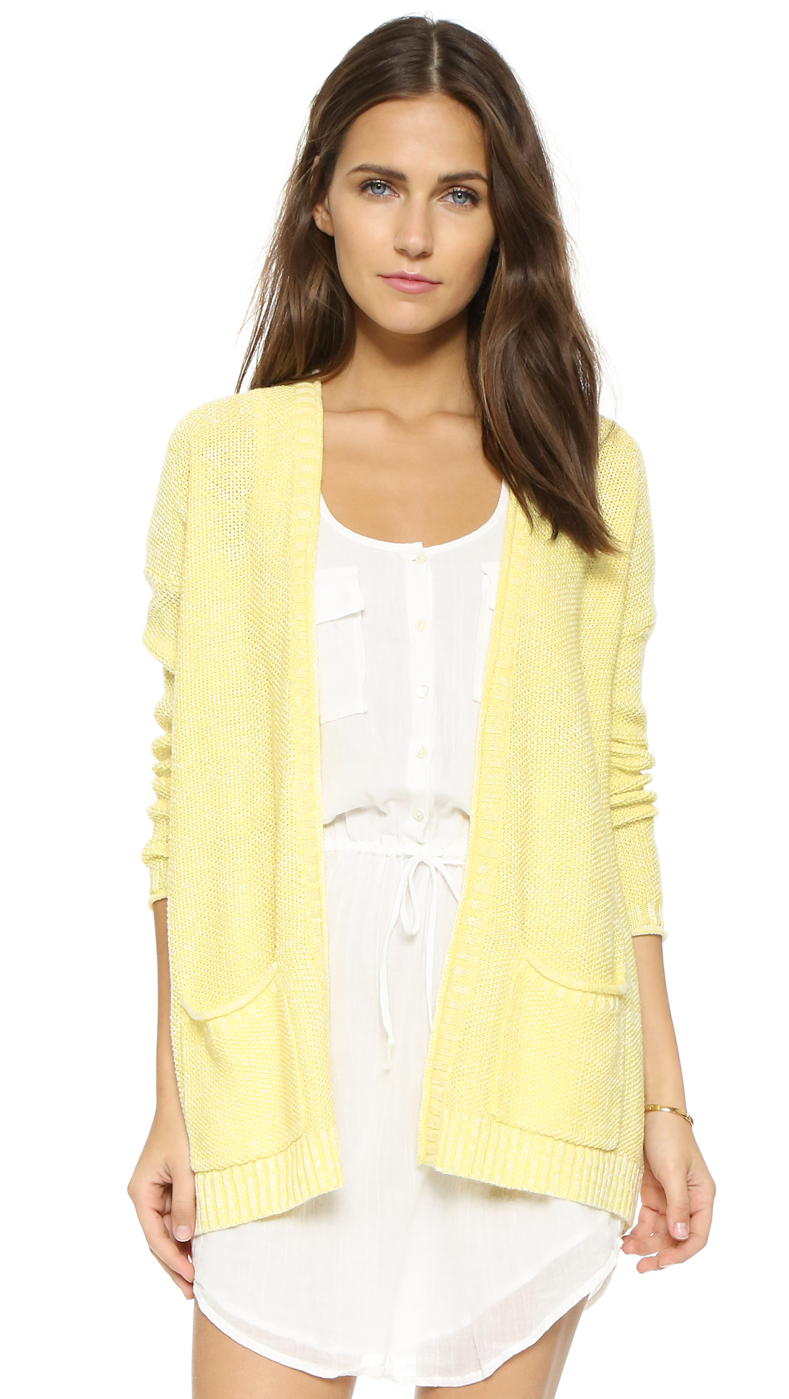 With bitcoin pale yellow cotton cardigan sweater shirt for women clothing