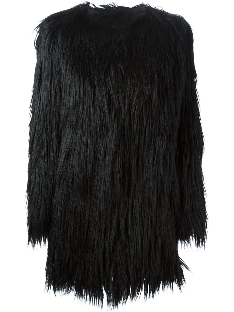 Unreal Fur Faux Gorilla Fur Jacket in Black | Lyst