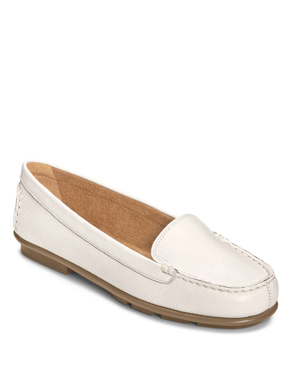 backless loafers white