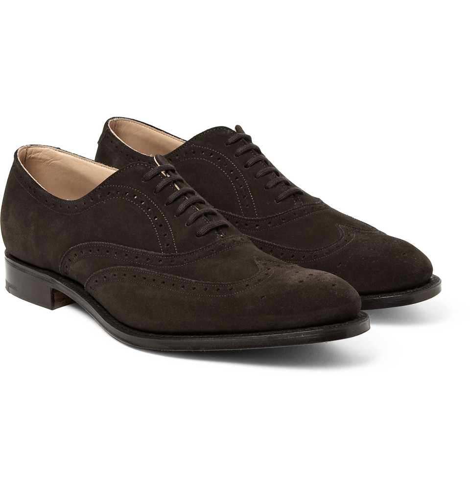 brown suede brogues