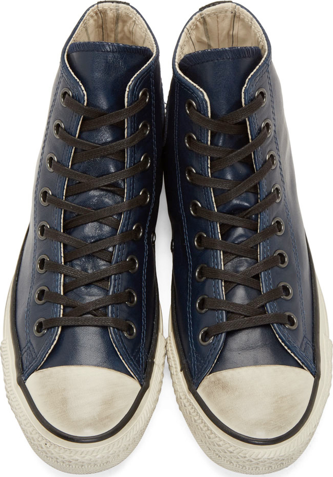 navy blue converse high tops men