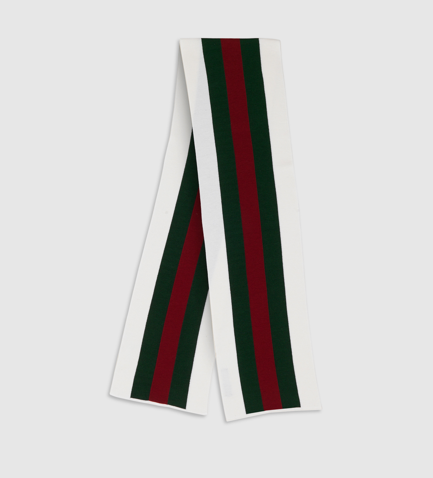 Gucci Signature Web White Knit Scarf for Men | Lyst